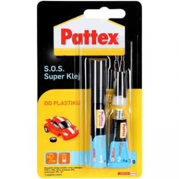 PATTEX S.O.S. SUPER KLEJ DO PLASTIKU 4ML + 2G