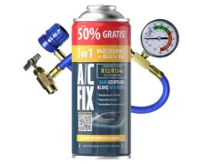 AC FIX CZYNNIK CHŁODNICZY KLIMATYZACJI 3W1 R134A USZCZELNIACZ OLEJ + PRZEWÓD Z MANOMETREM