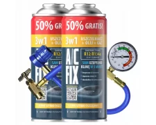AC FIX DUŻY ZESTAW CZYNNIK KLIMATYZACJI 2XR134A 3W1 GAZ OLEJ USZCZELNIACZ 470G PRZEWÓD