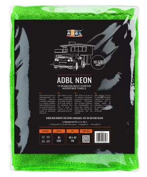 ADBL NEON ZESTAW MIKROFIBR BEZ OBSZYCIA, 40X40CM 10SZT