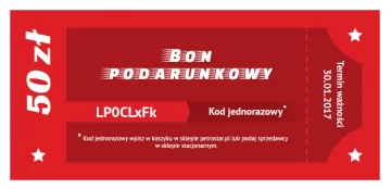 Bon podarunkowy 50 zł - Wysyłka email