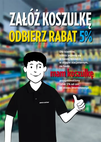 5% rabatu z koszulką Petrostar