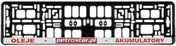 PETROSTAR RAMKA POD TABLICĘ REJESTRACYJNĄ CZARNA