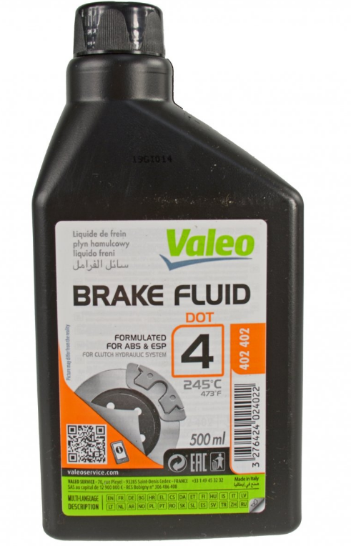 VALEO DOT 4 PŁYN HAMULCOWY 402402 500ML
