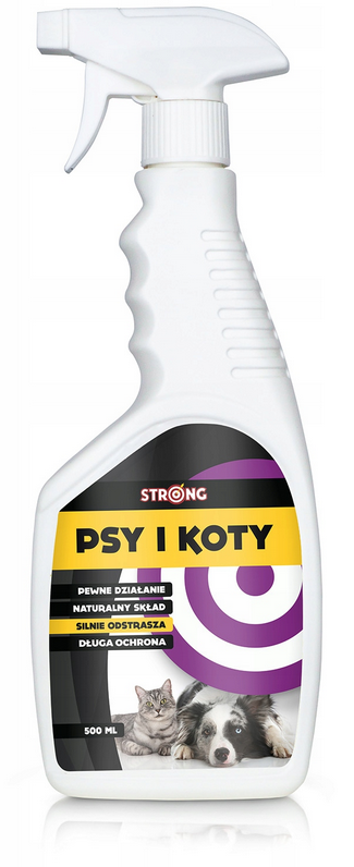 STRONG NATURALNY SPRAY ZNIECHĘCAJĄCY KOTY I PSY 500ML