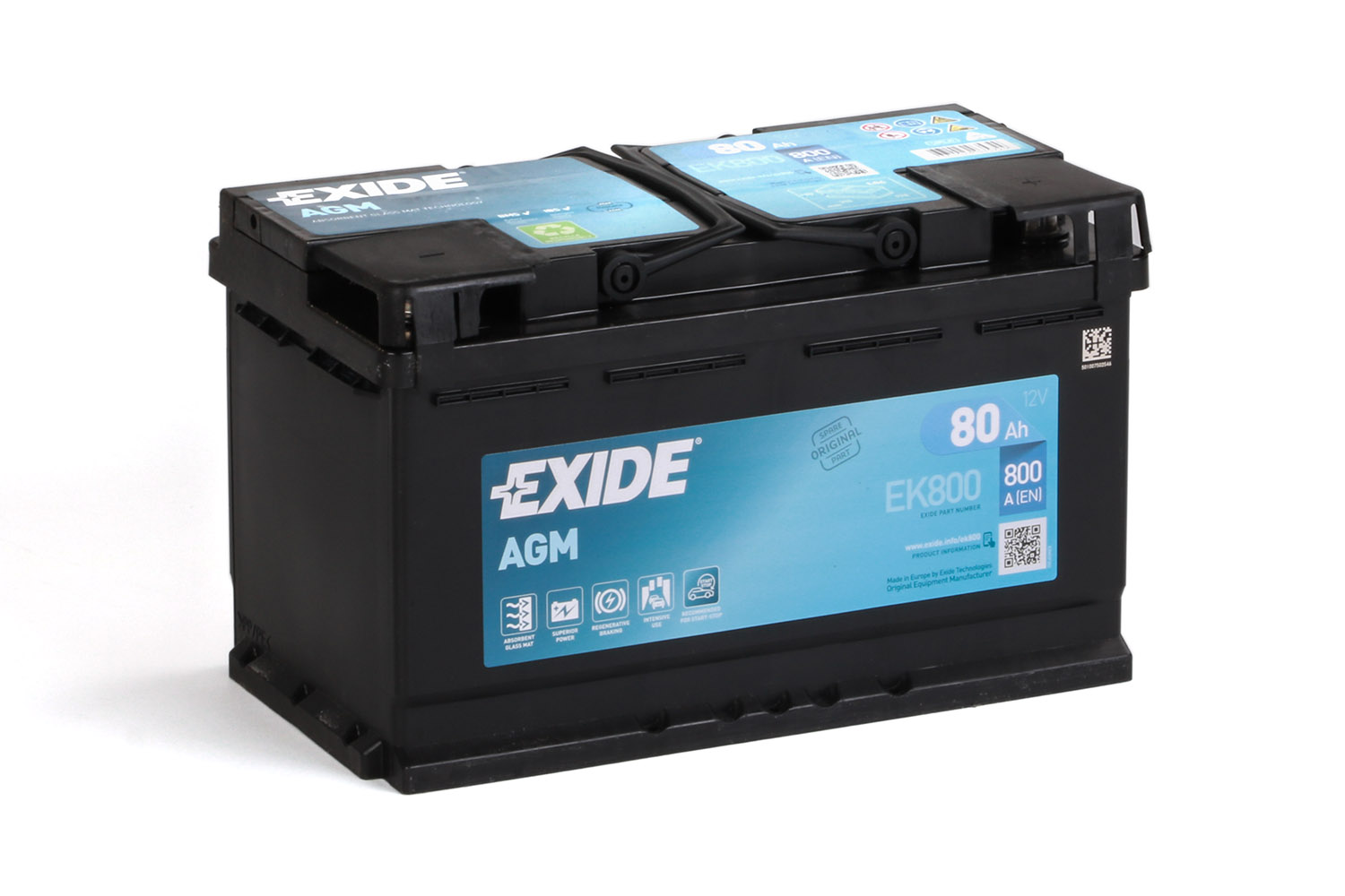 EXIDE PREMIUM AGM EK800 12V 80Ah 800A - Akumulatory samochodowe