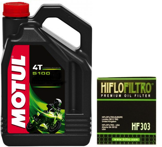 MOTUL 5100 4T 10W50 4L FILTR HIFLO