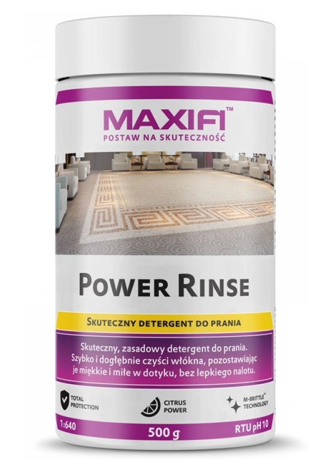 MAXIFI POWER RINSE PROSZEK DO PRANIA EKSTRAKCYJNEGO TAPICERKI SAMOCHODU 500G