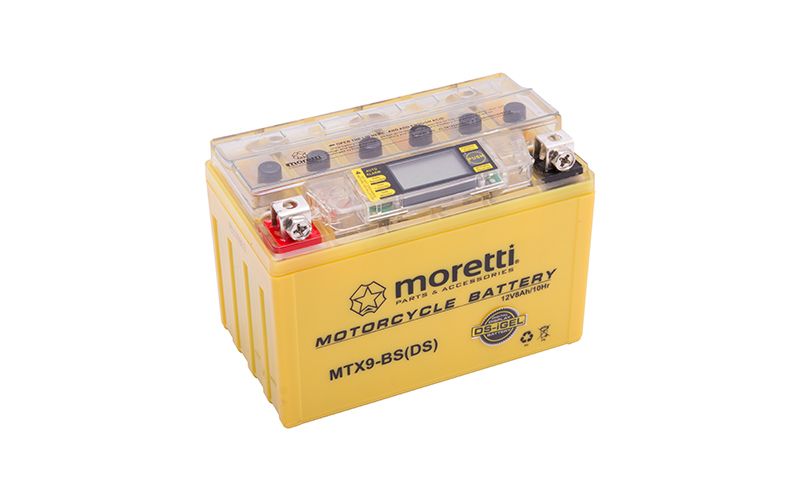MORETTI MTX9-BS GEL AGM 8AH AKUMULATOR Z WSKAŹNIKIEM